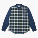 Palace Check Panel Chambray Shirt Indigo