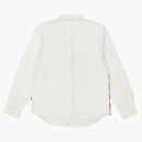 Pałac Check Panel Chambray Shirt White