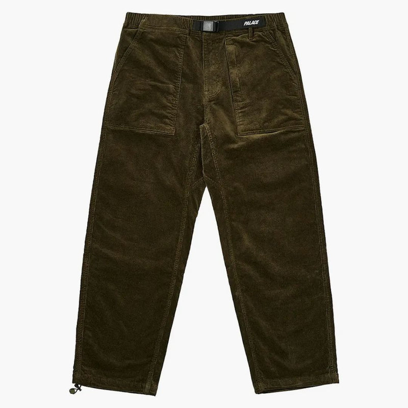 Palace Corduroy Belter kalhoty zelená