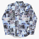 Palatset vatten faller skjorta blå