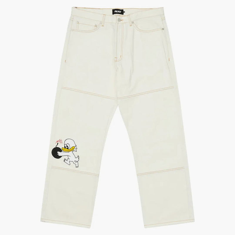 Palace Duck Bomb Panel Jeans White