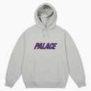 Palace Duo Logo Hood Grey Marl