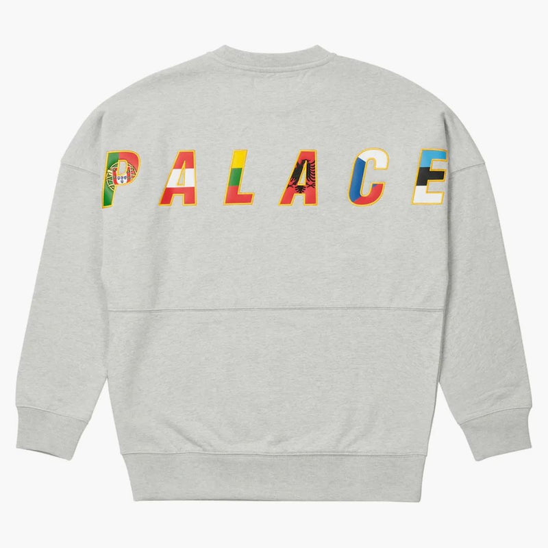 Palace Eu-Don Crew Grey Marl