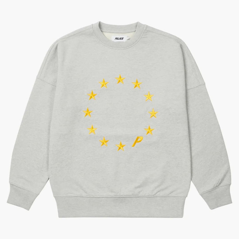 Palace Eu-Don Crew Grey Marl