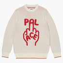 Palác prst nahoru pletený bílý