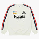 Palace Flag Stripe Crew White