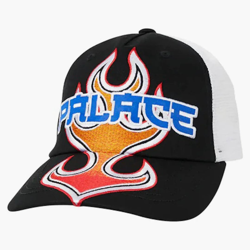 Palace Flame Trucker Hat Black