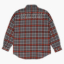 Palace Flannel Drop Shoulder Shirt Gray