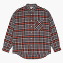 Palace Flannel Drop Shoulder Shirt Gray