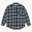 Palace Flannel Drop Shoulder Shirt Navy
