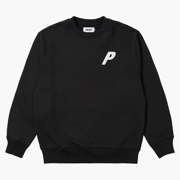 Palace Fleece Tri-Ferg Crew Black