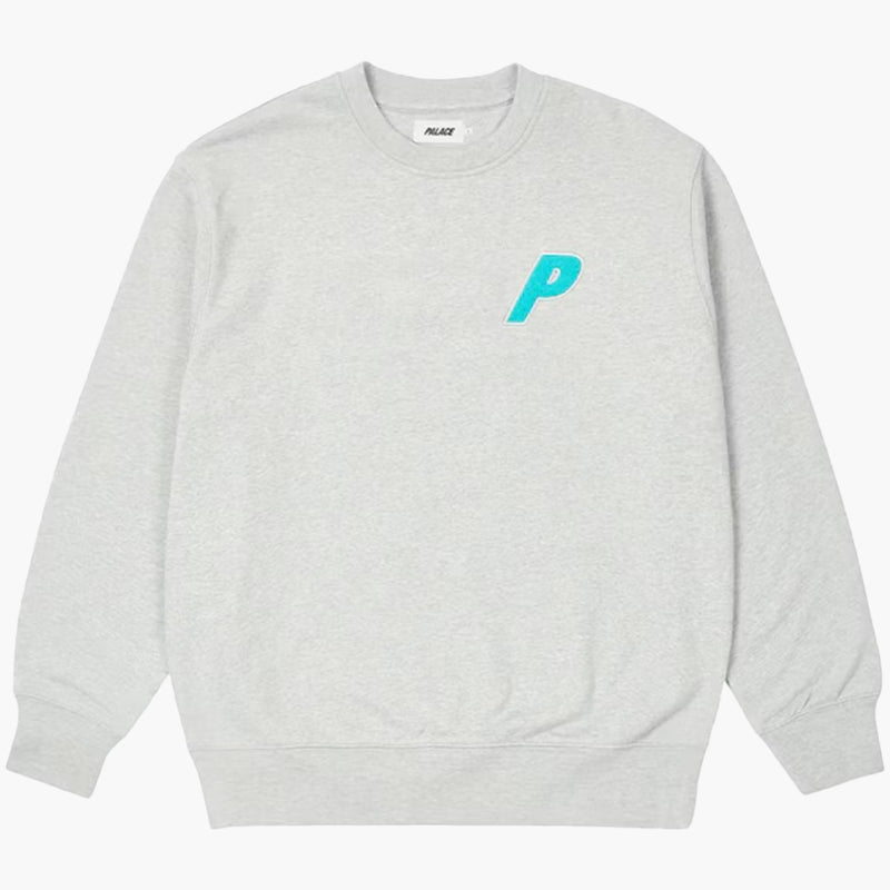 Palace Fleece Tri Ferg Crewneck Grey