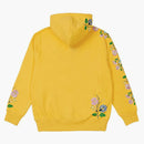 Capucha de puntada de flores del palacio amarillo