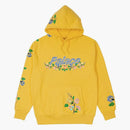 Capucha de puntada de flores del palacio amarillo