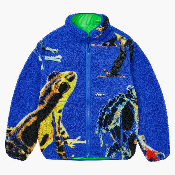 Palace Frogger Reversible Fleece Jacket Blue