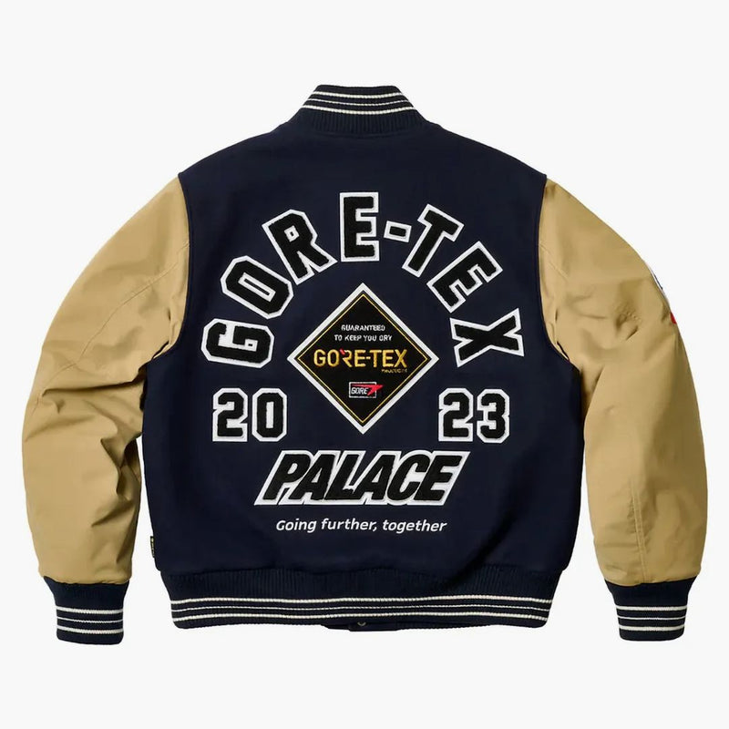 Palace Gore-tex Going Further Varsity Jacket Navy