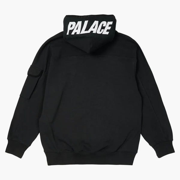 Palác obří tkaný štítek Hood Black