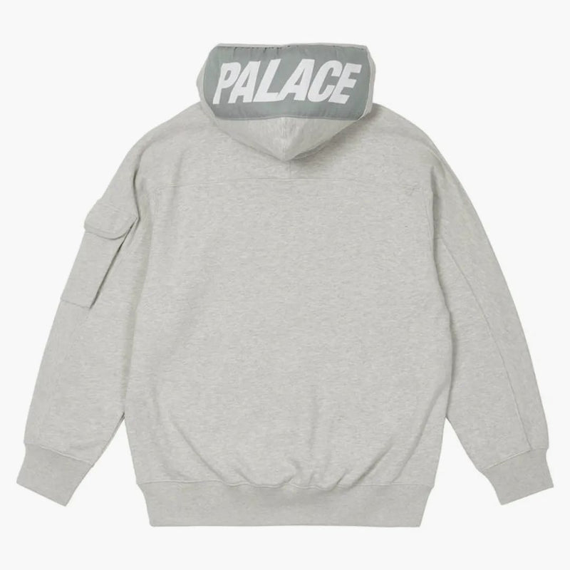 Palác obří tkaný štítek Hood Grey Marl