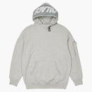 Palace Giant Woven Label Hood Gray Marl