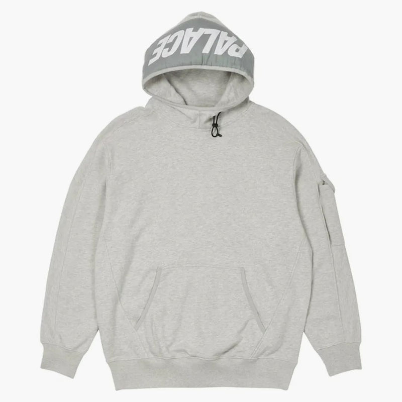 Palác obří tkaný štítek Hood Grey Marl