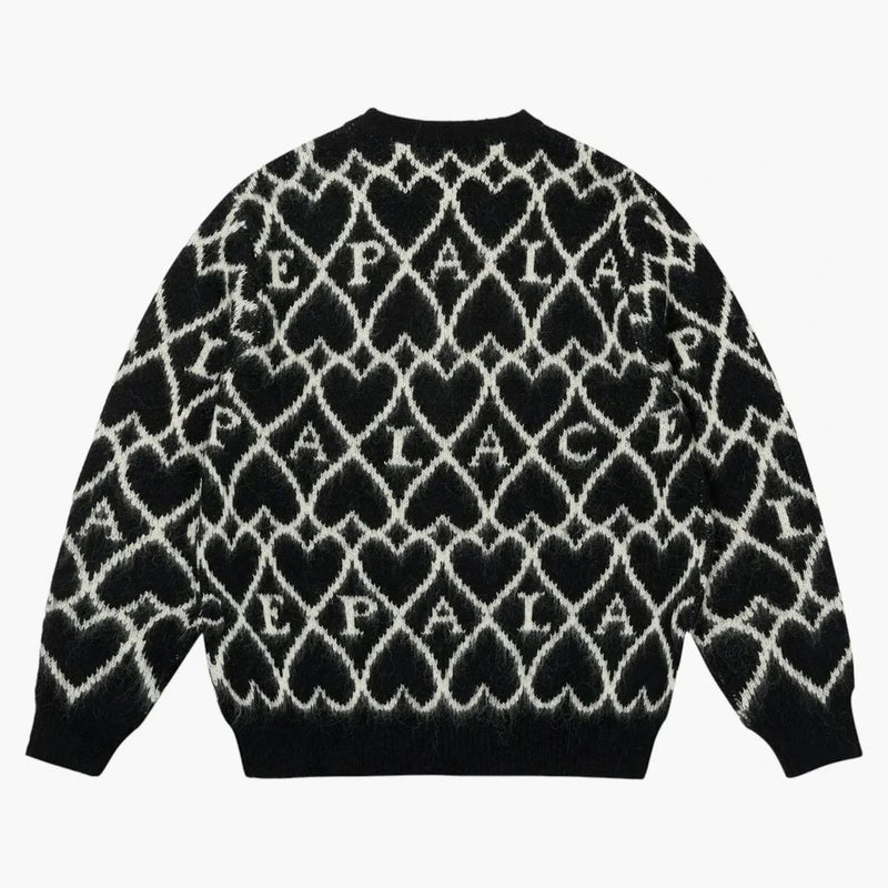 Palace Hairy Heart Knit Black
