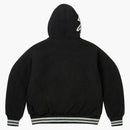 Chaqueta universitaria con capucha de palacio negro negro