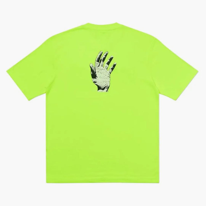 T-shirt dell'umanità palazzo fluro giallo