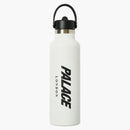 Palace Hydro Flask 21 oz de boca estándar con tapa de paja flexible blanca