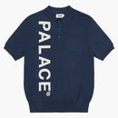 Palace Intarsia Font Polo Navy