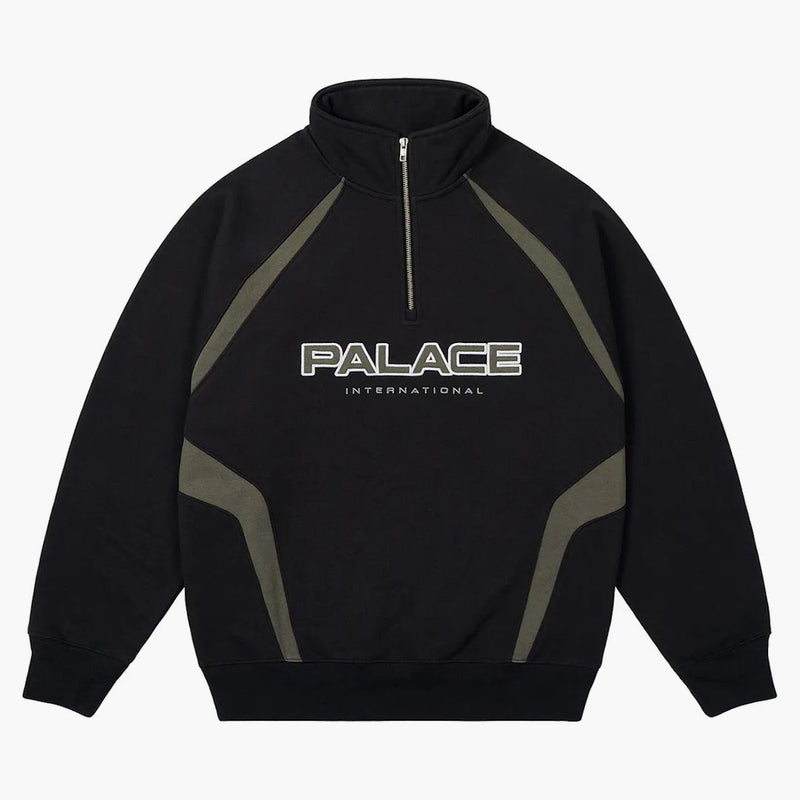 Palace International 1/4 Zip Black