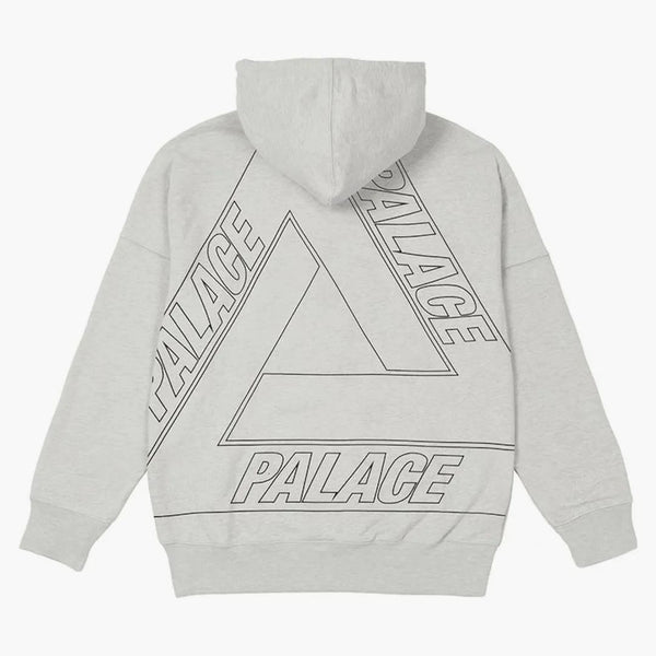 Palace Jumbo Tri-Ferg Drop ramenní kapuce šedá Marl