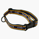 Palace K-Way Dog Collar Navy/Yellow Stripe