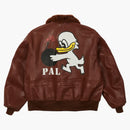 Palácová kožená letáková bunda hnědá