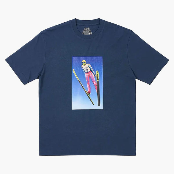 Palatslyft av T-shirt marinen