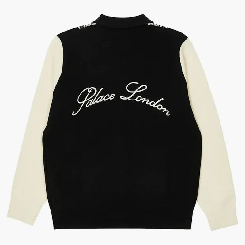 Palats London stickad polo svart