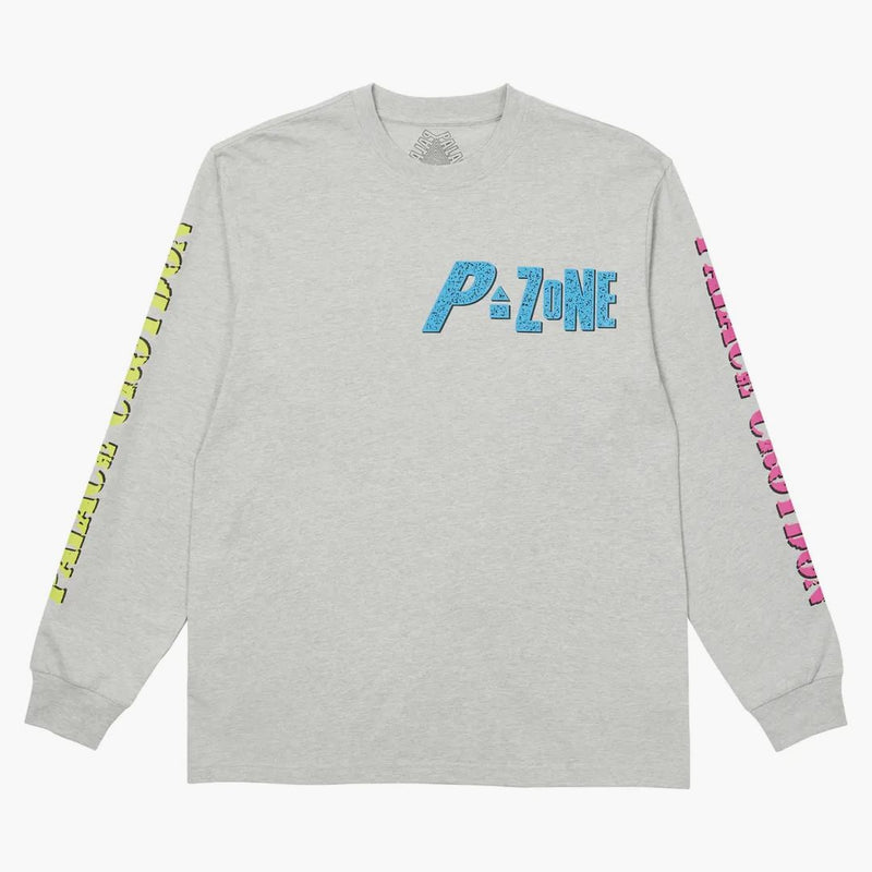 Palace M Zone Mutant stamp Longsleeve Grey Marl