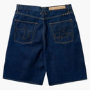 Palace Maharishi workowate dżinsowe krótkie indygo