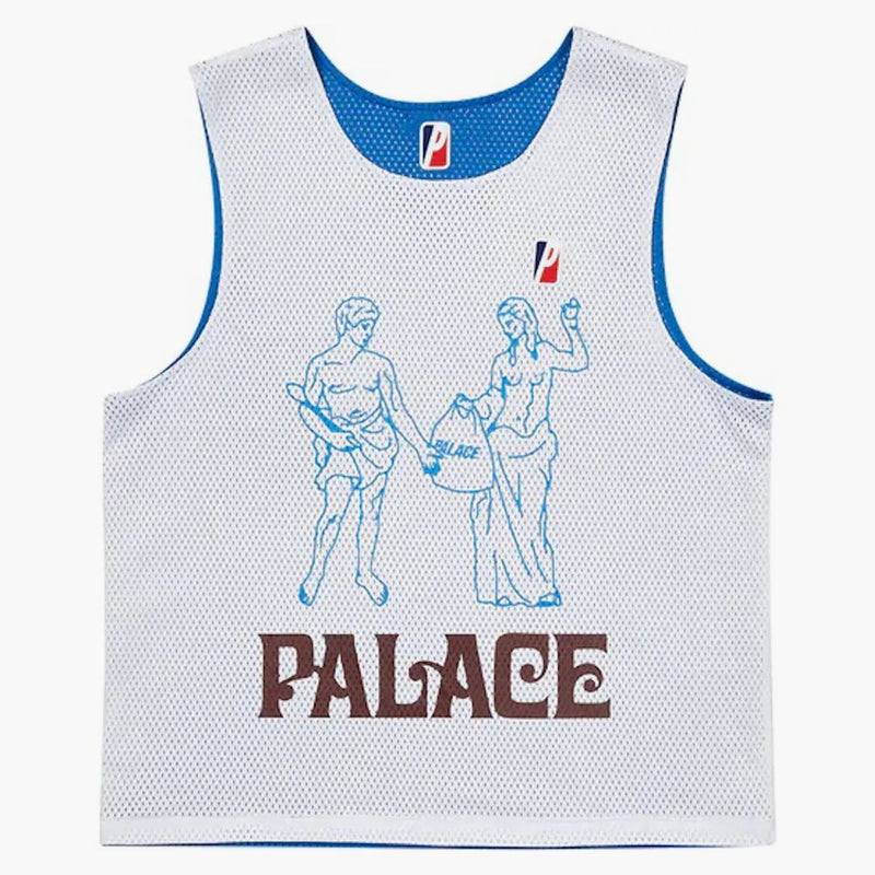 Praxe v palácové síti vesta bílá/modrá