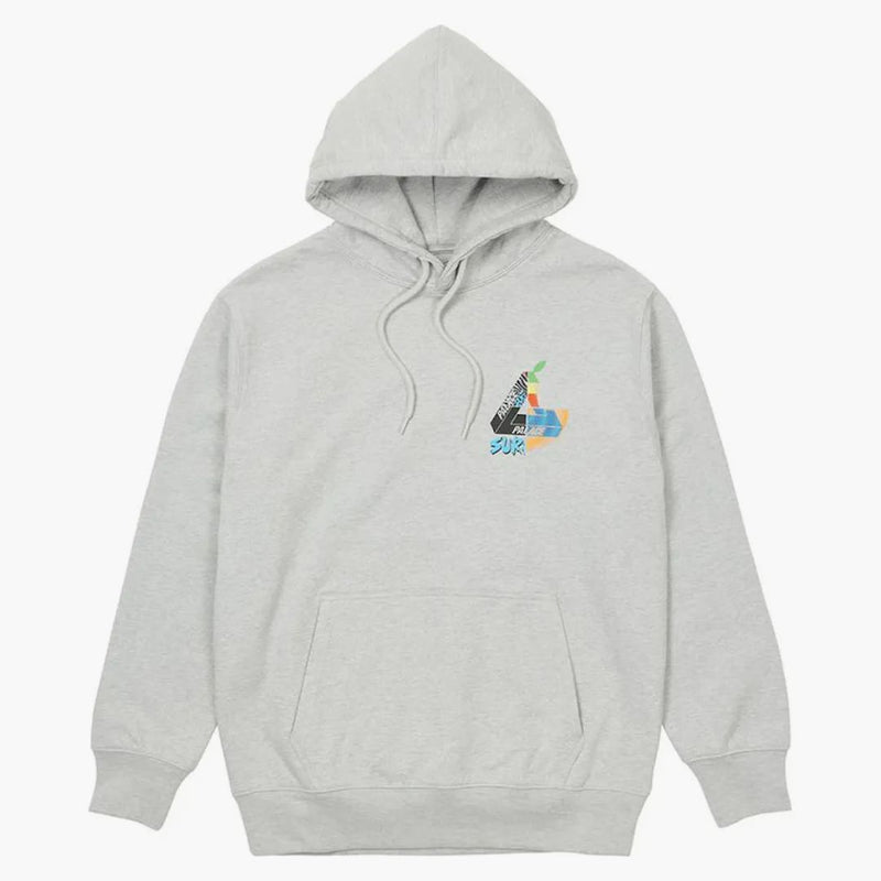 Palace Blanda upp Hood Grey Marl