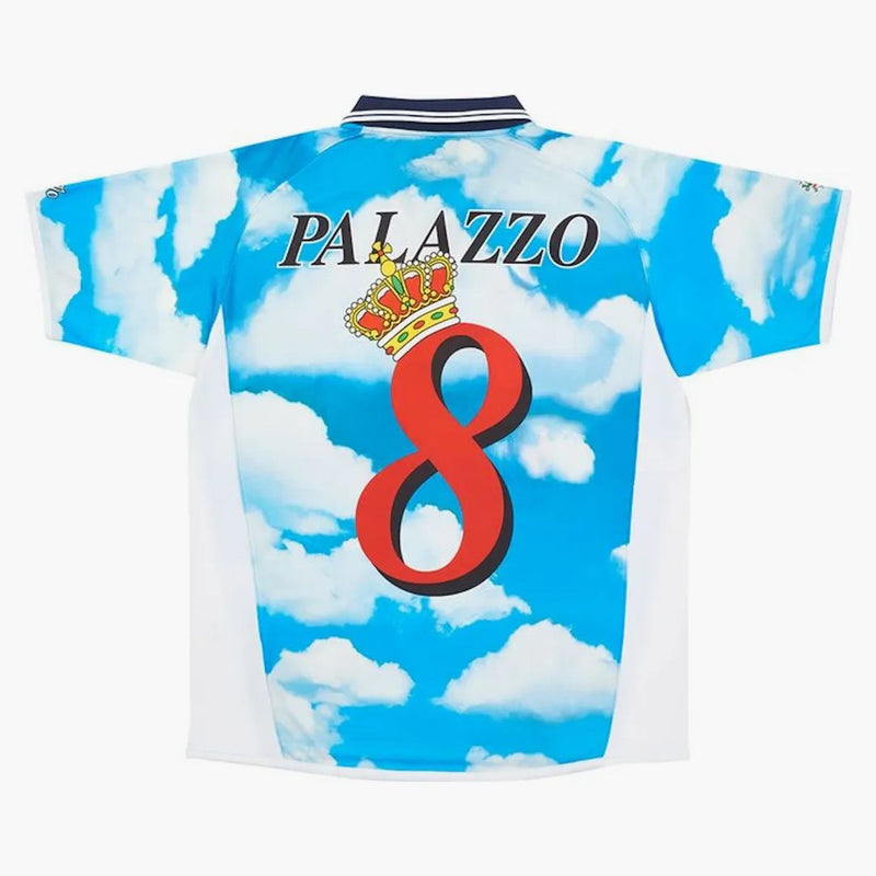 Palats moschino fotboll skjorta blå moln