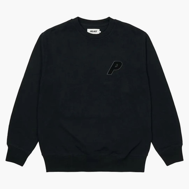 Palace P-3 Chenille Crew Black