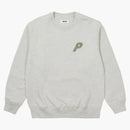 Palace P-3 Chenille Crew Grey Marl