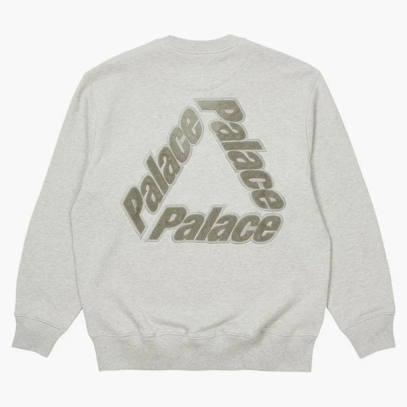 Palace P-3 Chenille Crew Gray Marl