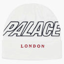 Palace P-London Beanie White