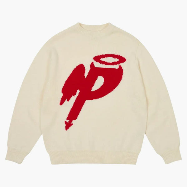Palace P Wing Knit miękki biały