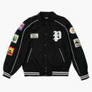 Parches de palacio bombardero de algodón negro