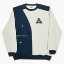 Palace Patchwork Crew Grey Marl