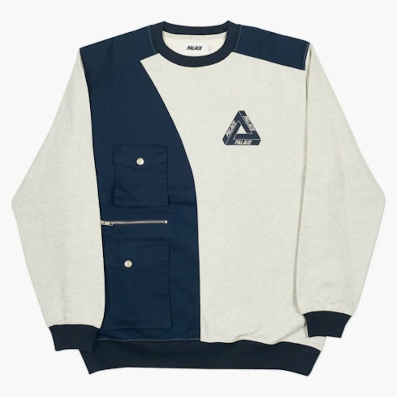Palace Patchwork Crew Gray Marl