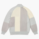 Palace Patchwork Zip Knit White