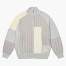 Palace Patchwork Zip Knit White